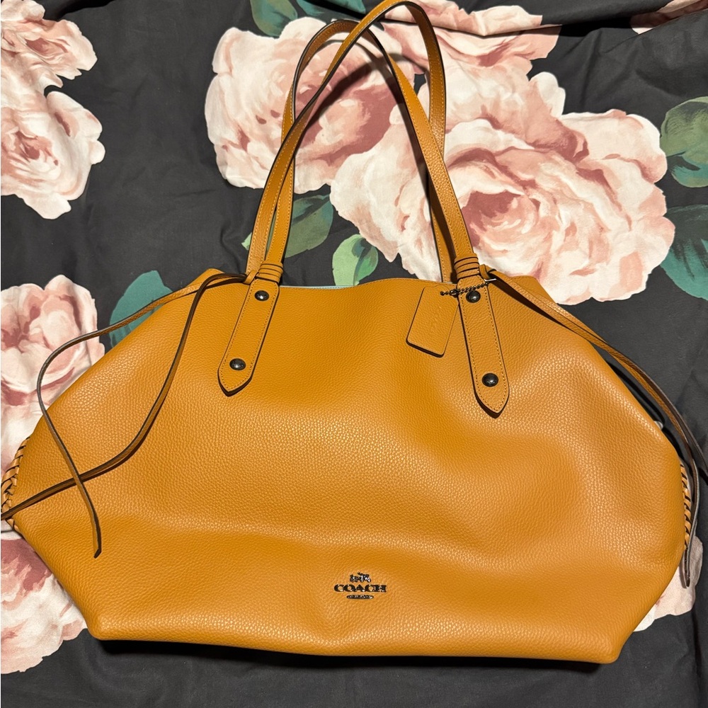 Coach Leather Market Tote Bag